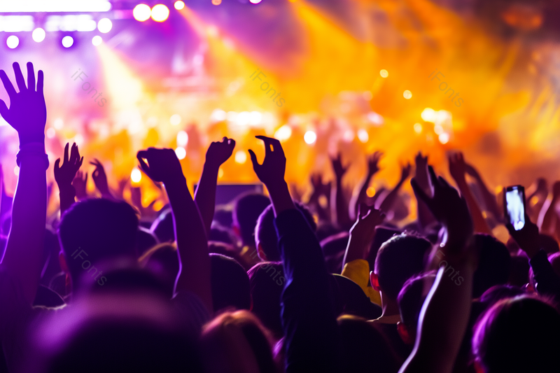 音乐节现场人群背影狂欢夜生活,高清,摄影图,摄影图片,图片大全,摄影图免费下载